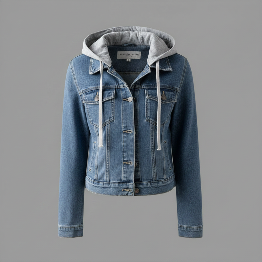 Denim Jacket with Removable Hood | Women's Jacket