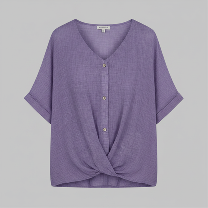 Elegant V-Neck Blouse | Women's Long Sleeve Fashion Top