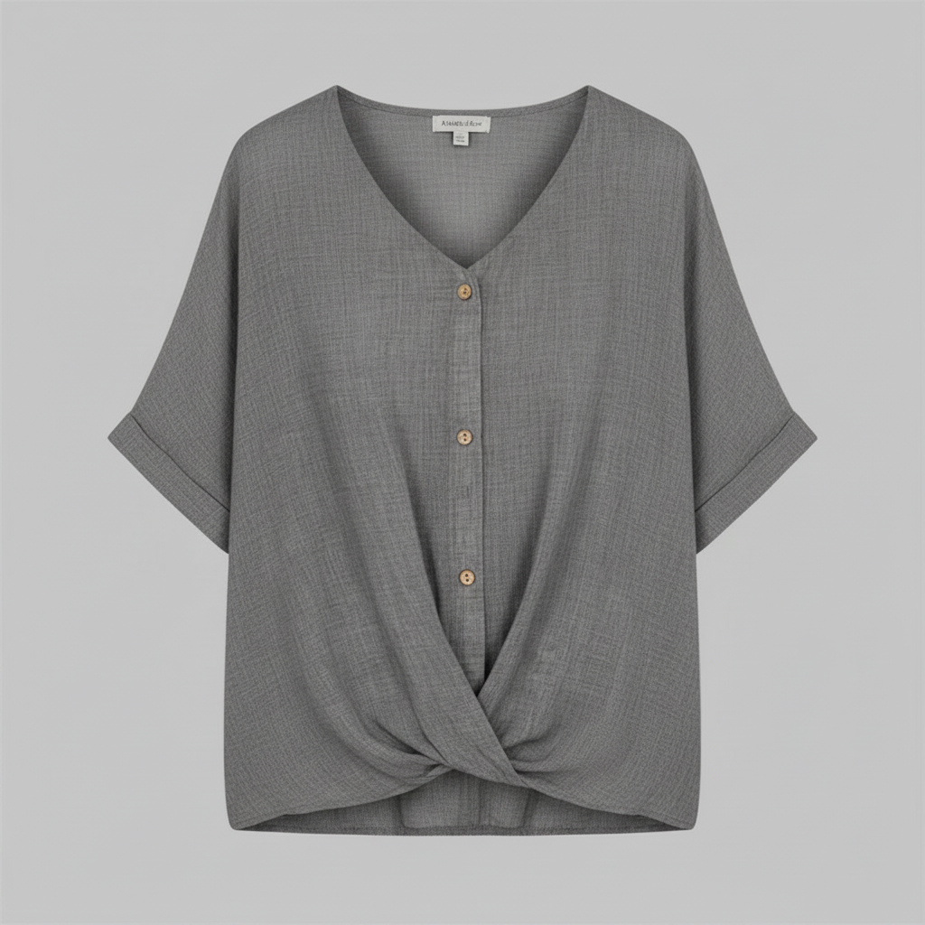 Elegant V-Neck Blouse | Women's Long Sleeve Fashion Top