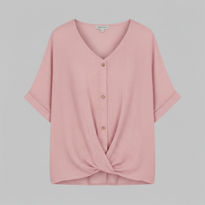 Elegant V-Neck Blouse | Women's Long Sleeve Fashion Top