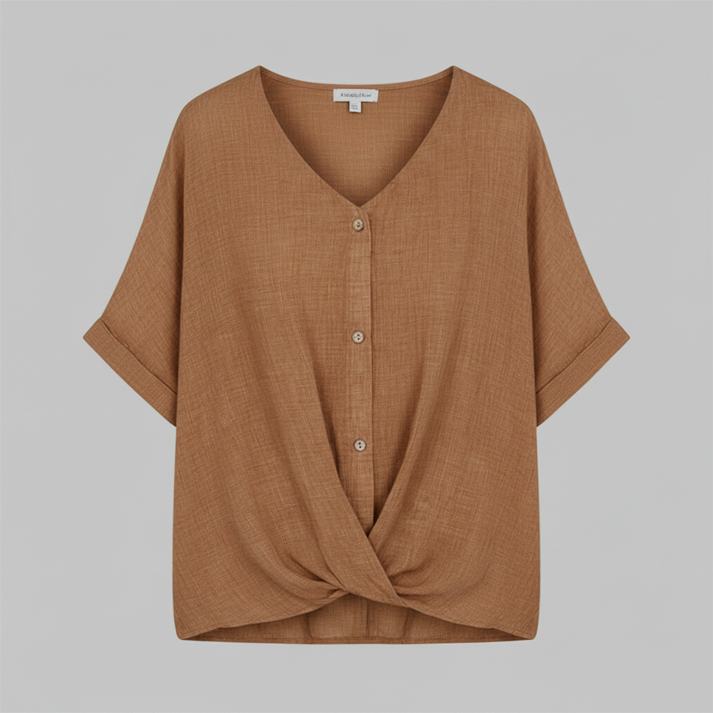 Elegant V-Neck Blouse | Women's Long Sleeve Fashion Top