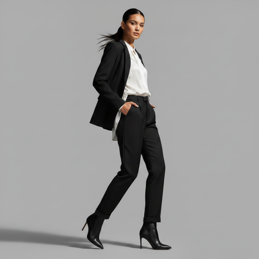 High Waist Women's Suit Trousers | Elegant Office Wear