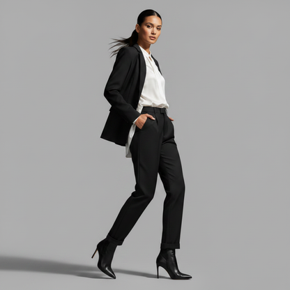High Waist Women's Suit Trousers | Elegant Office Wear
