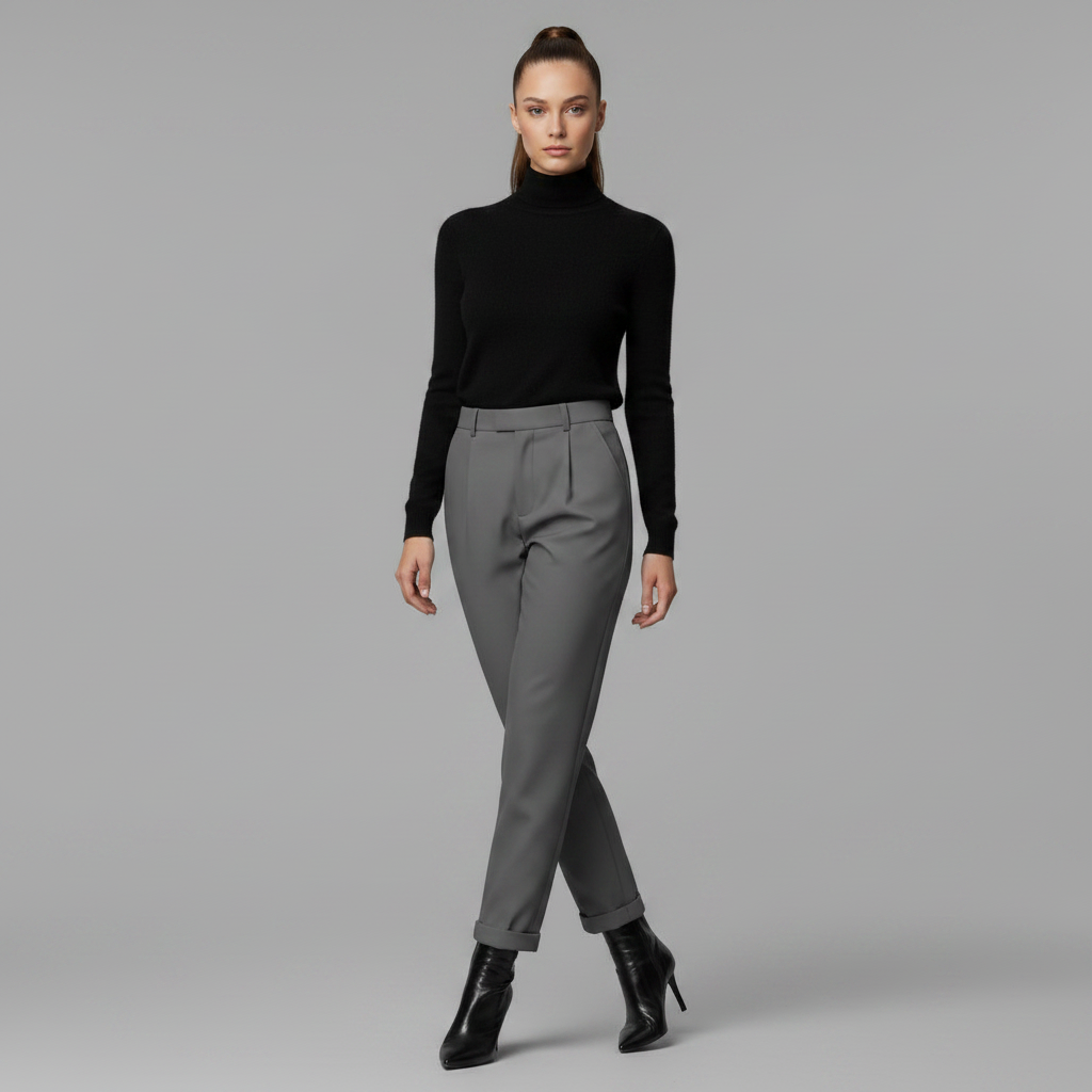 High Waist Women's Suit Trousers | Elegant Office Wear