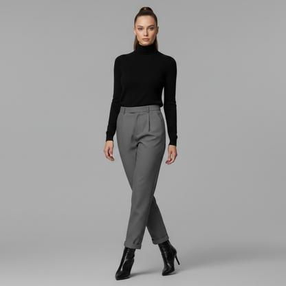 High Waist Women's Suit Trousers | Elegant Office Wear