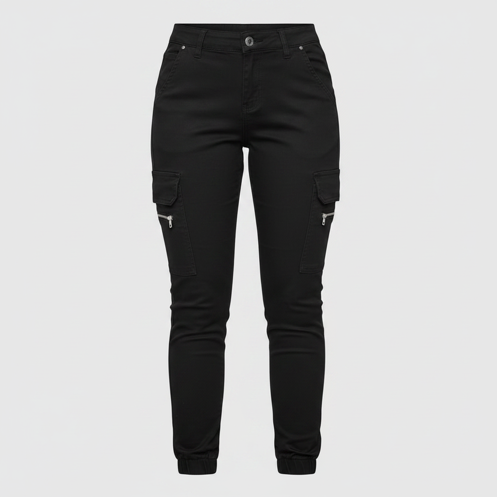Modern Black Cargo Pants for Women | Urban Style Trousers