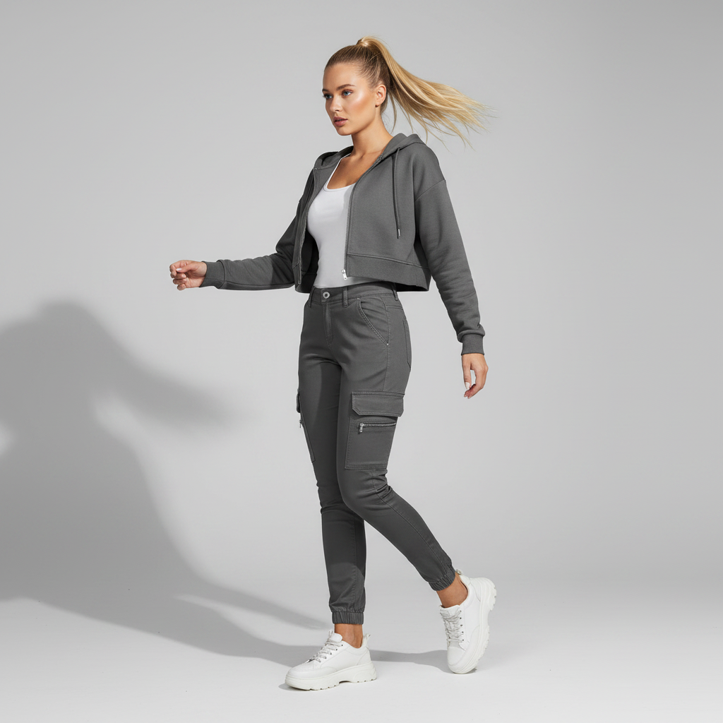 Modern Black Cargo Pants for Women | Urban Style Trousers