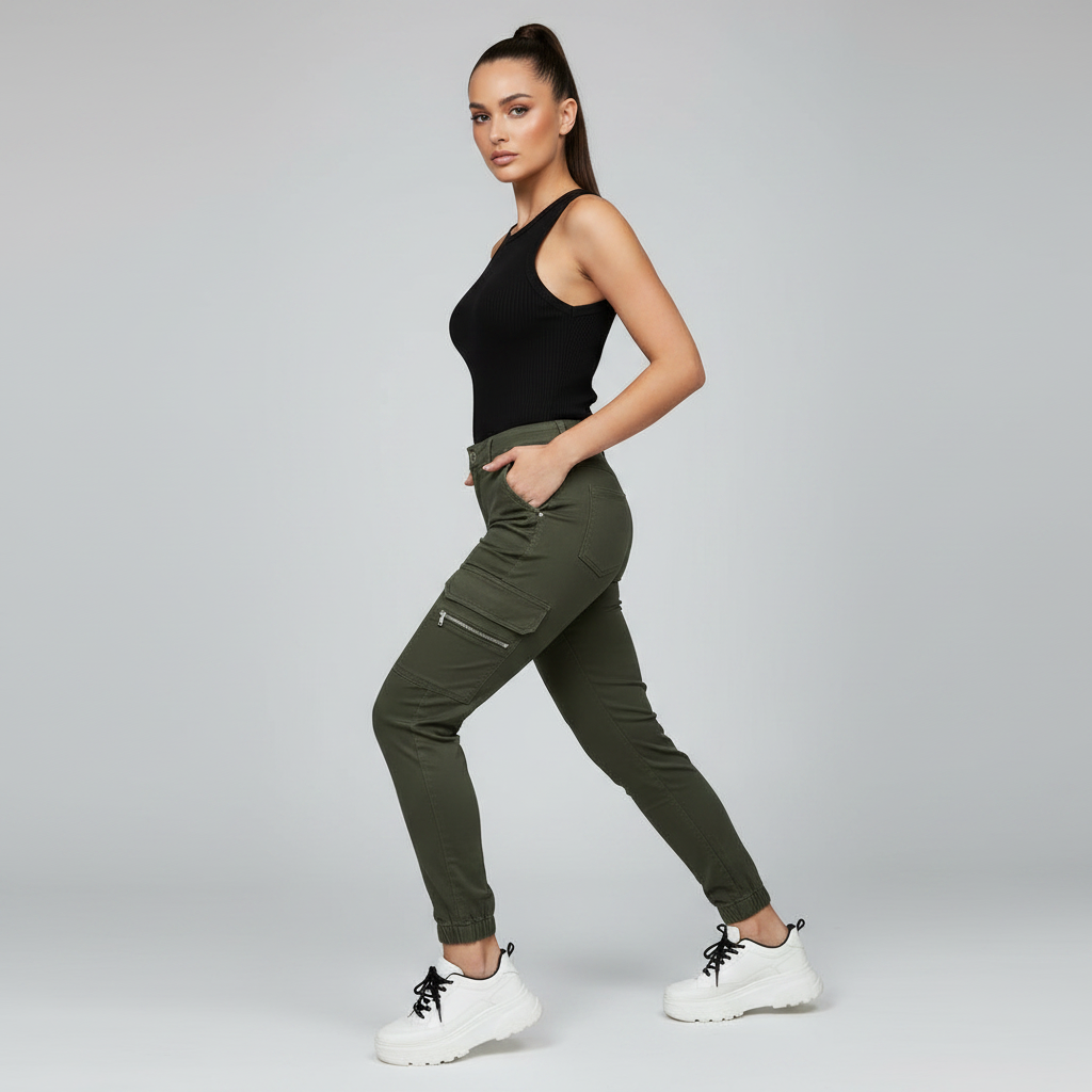 Modern Black Cargo Pants for Women | Urban Style Trousers